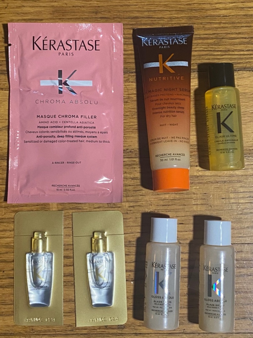 7Pc Kerastase Minis & Packet Lot NEW